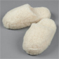 Pantofle wełniane wsuwane białe